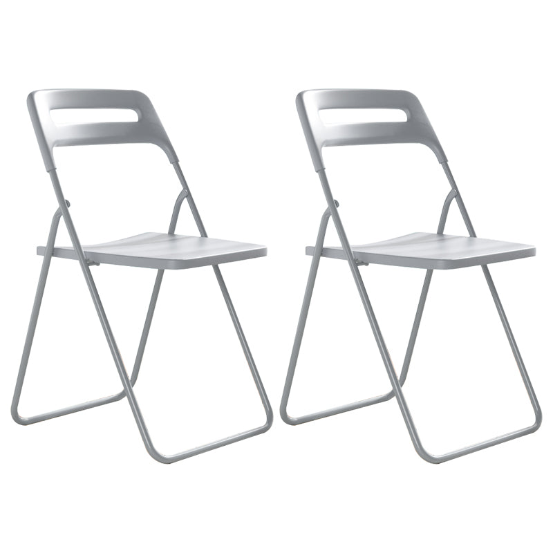 Modern Style Plastic Dining Armless Chairs Open Back Dining Side Chairs for Home Use