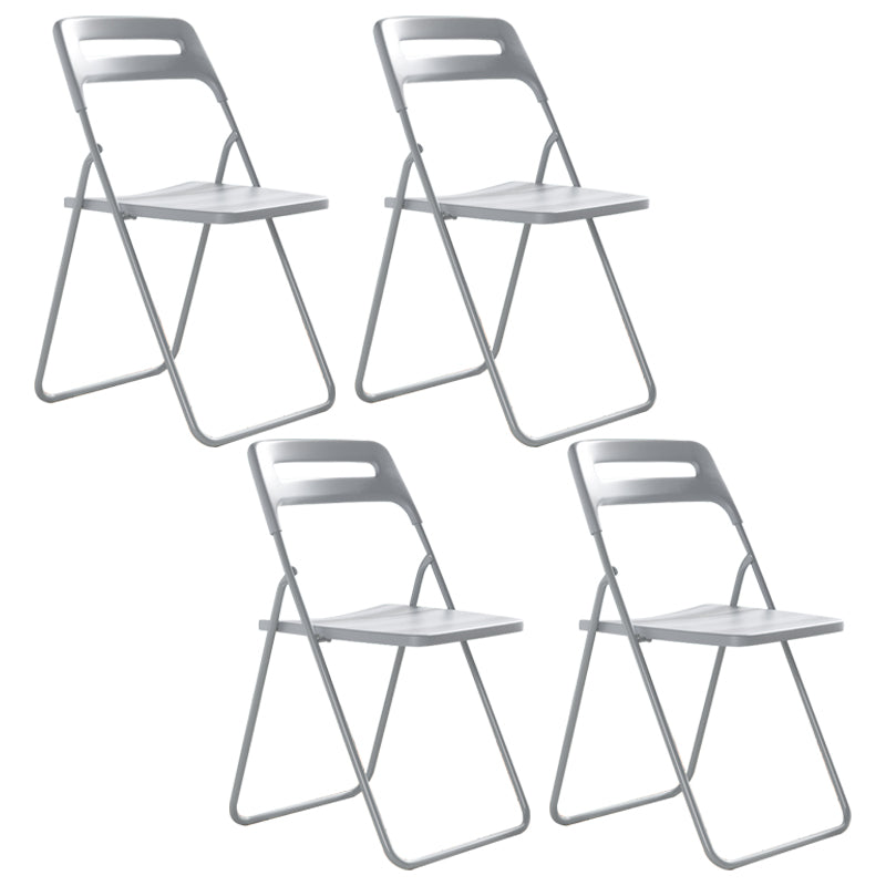 Modern Style Plastic Dining Armless Chairs Open Back Dining Side Chairs for Home Use