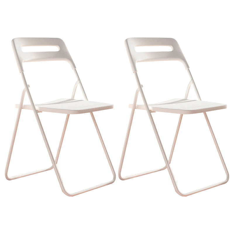 Modern Style Plastic Dining Armless Chairs Open Back Dining Side Chairs for Home Use