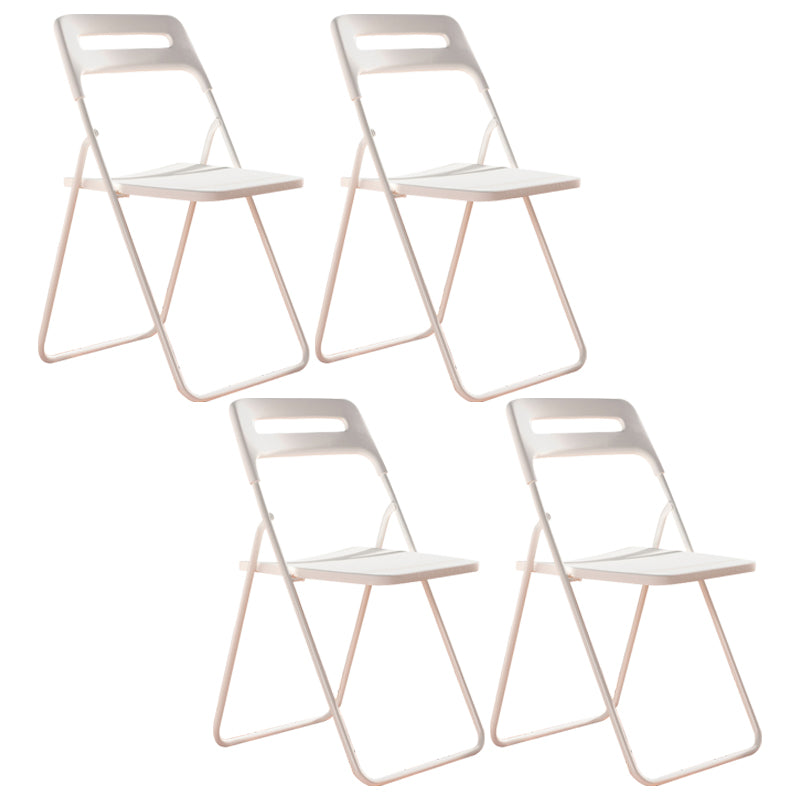 Modern Style Plastic Dining Armless Chairs Open Back Dining Side Chairs for Home Use