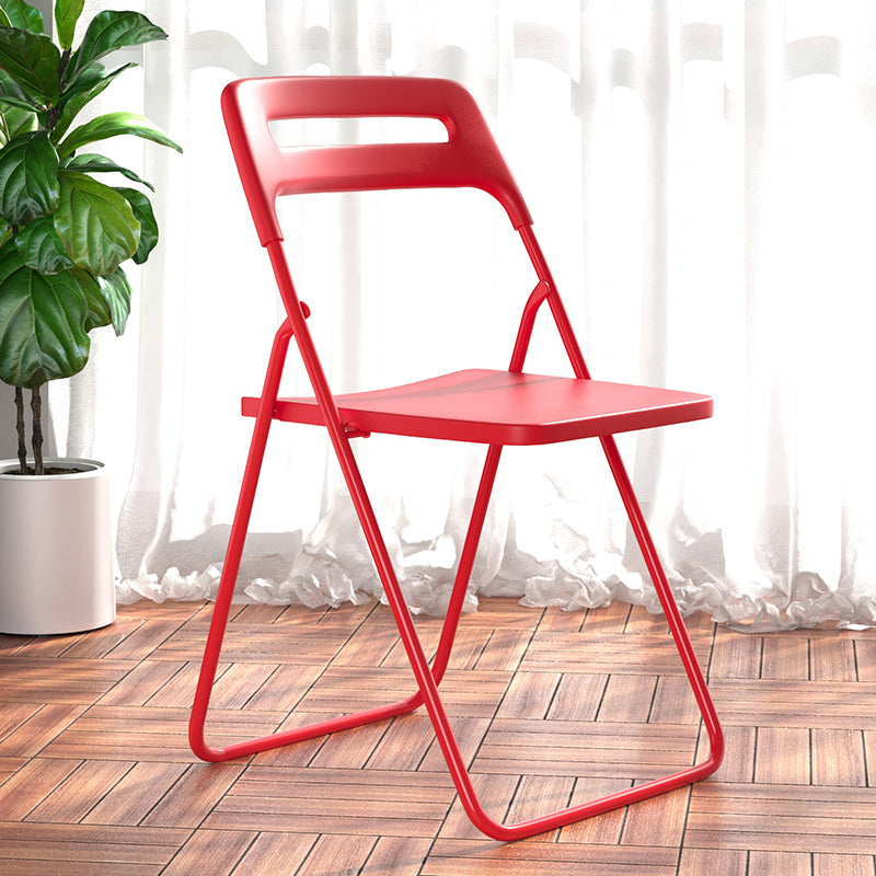 Modern Style Plastic Dining Armless Chairs Open Back Dining Side Chairs for Home Use