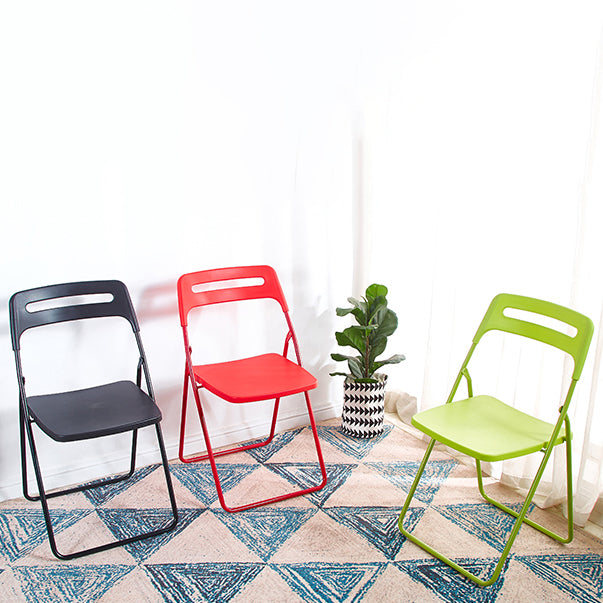 Modern Style Plastic Dining Armless Chairs Open Back Dining Side Chairs for Home Use