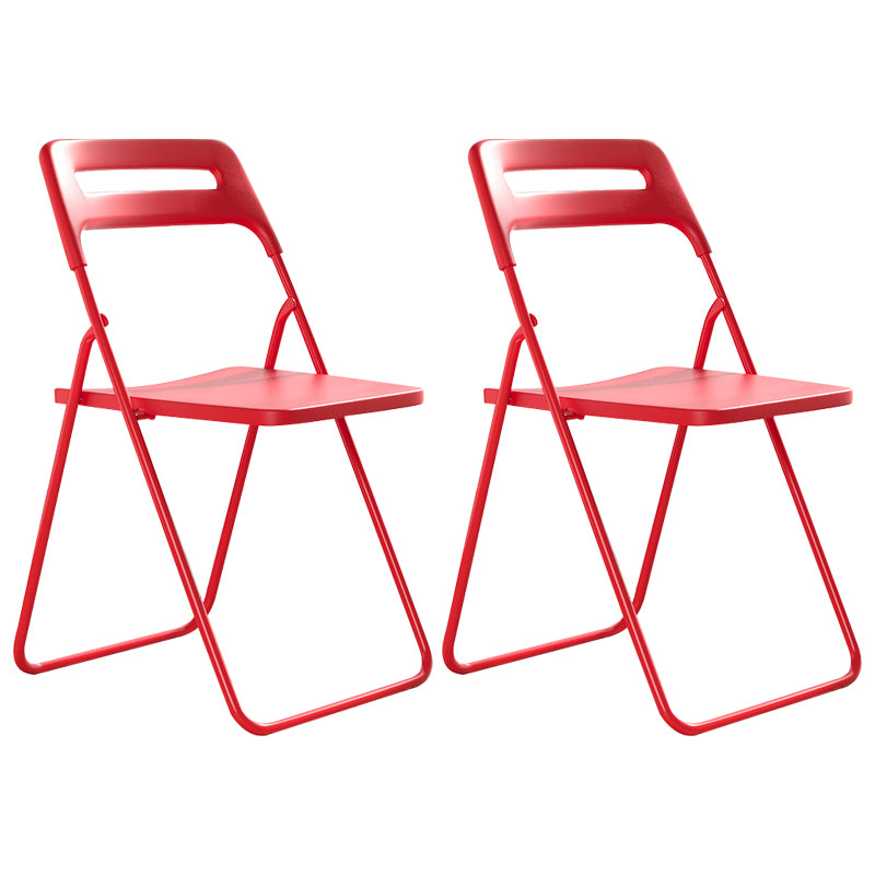Modern Style Plastic Dining Armless Chairs Open Back Dining Side Chairs for Home Use
