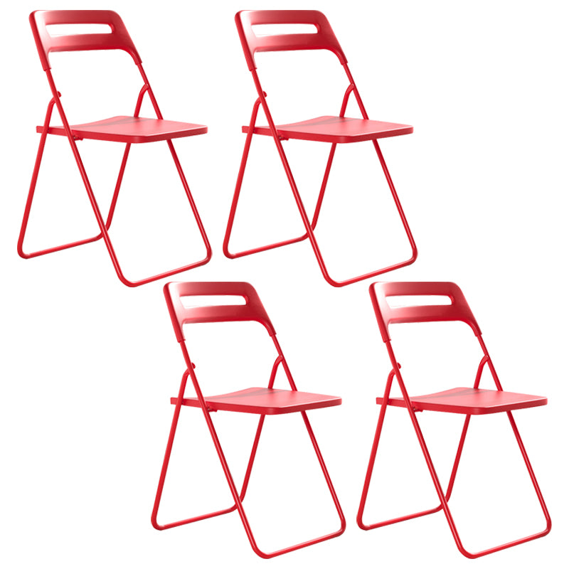 Modern Style Plastic Dining Armless Chairs Open Back Dining Side Chairs for Home Use