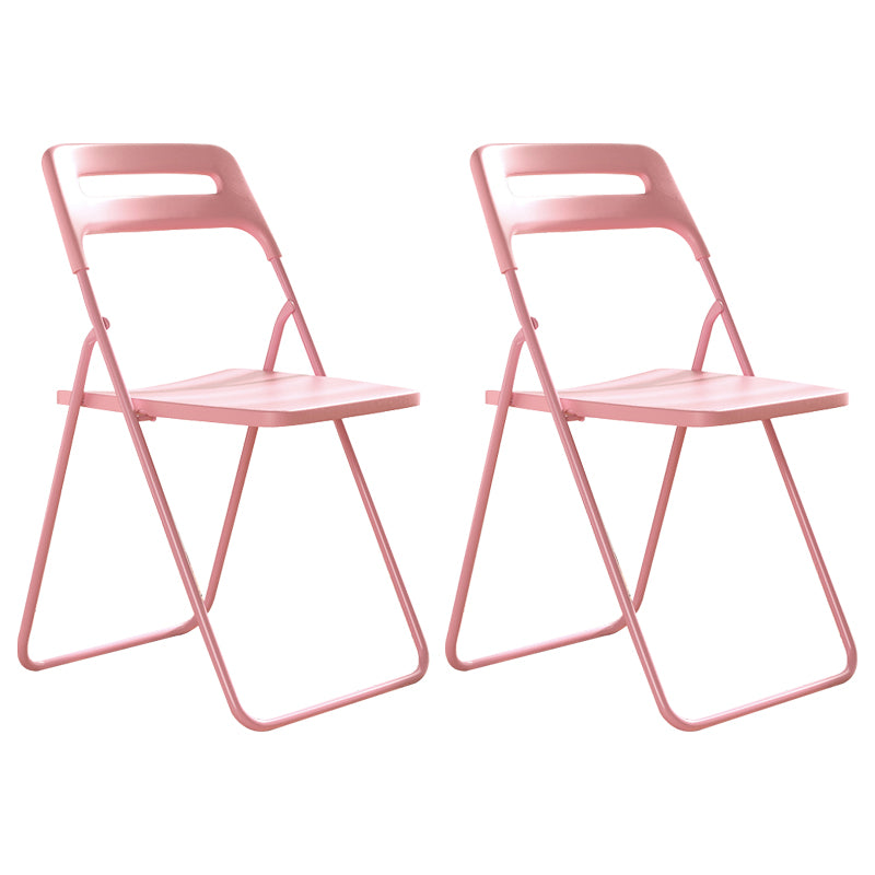 Modern Style Plastic Dining Armless Chairs Open Back Dining Side Chairs for Home Use