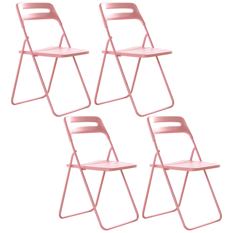 Modern Style Plastic Dining Armless Chairs Open Back Dining Side Chairs for Home Use