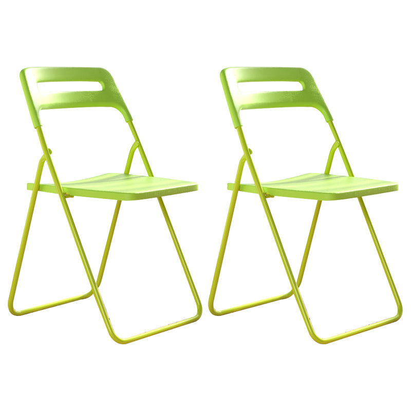 Modern Style Plastic Dining Armless Chairs Open Back Dining Side Chairs for Home Use