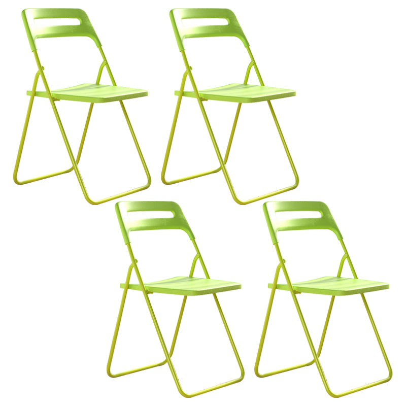 Modern Style Plastic Dining Armless Chairs Open Back Dining Side Chairs for Home Use
