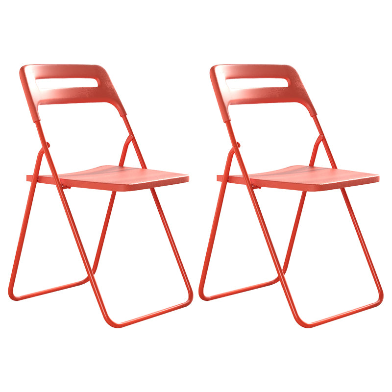 Modern Style Plastic Dining Armless Chairs Open Back Dining Side Chairs for Home Use