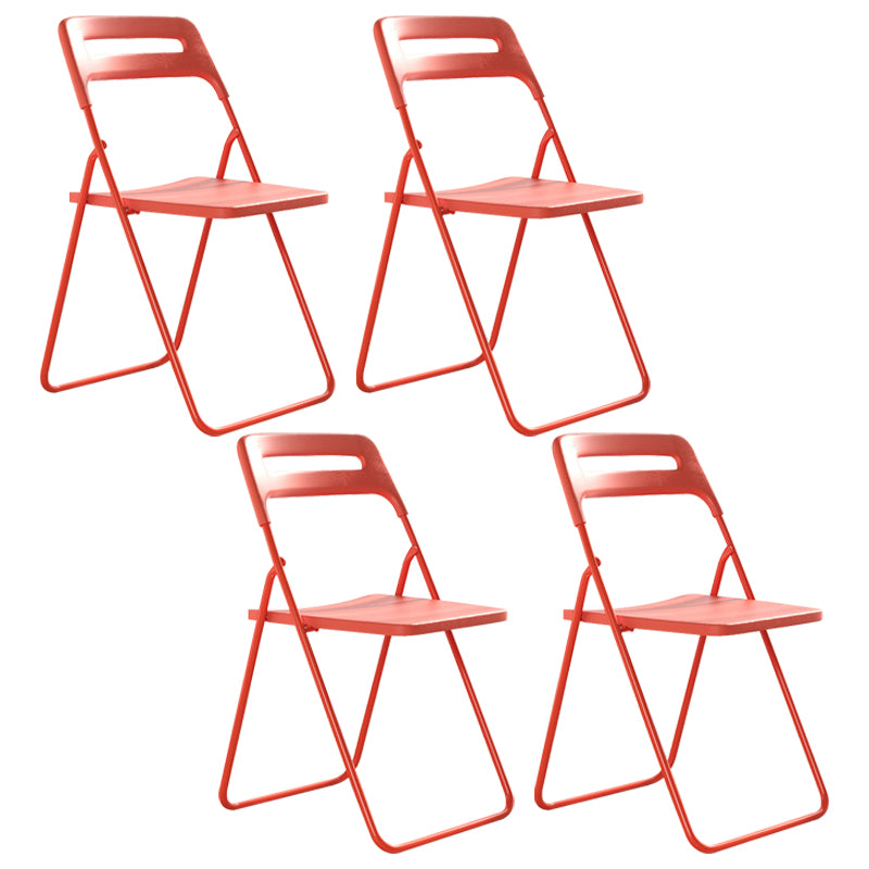Modern Style Plastic Dining Armless Chairs Open Back Dining Side Chairs for Home Use