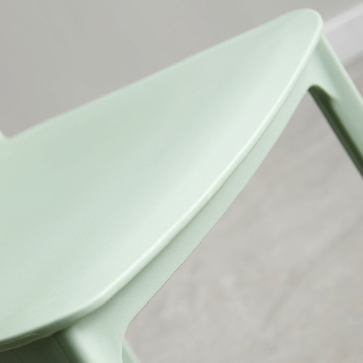 Esszimmerstühle im minimalistischen Stil mit Leiterlehne, armlose Esszimmerstühle aus Kunststoff für zu Hause