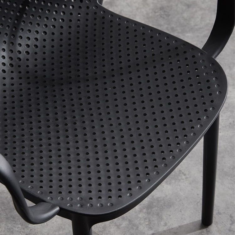 Sillones de comedor de plástico de estilo moderno con respaldo sólido que cena la silla lateral