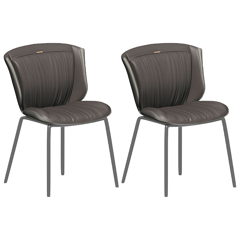 Silla auxiliar para el hogar, silla de metal tapizada con respaldo lateral para comedor (juego de 2)
