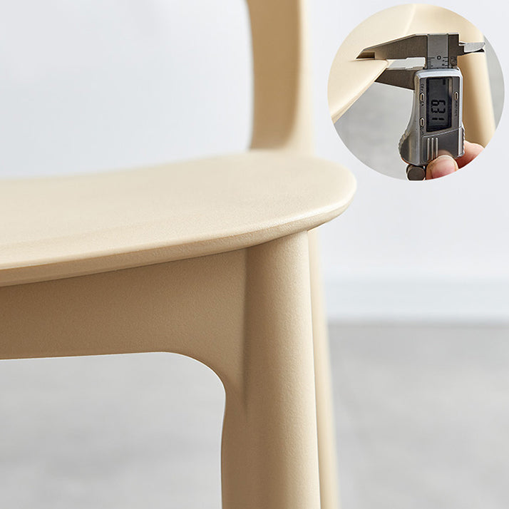 Stapelbare armloze eetkamerstoelen plastic open achterkant stoel (set van 4)