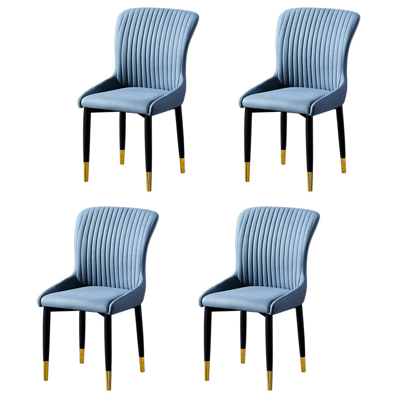 Sillas de comedor de tela de lino de estilo escandinavo, sillas sin brazos con respaldo sólido para el hogar