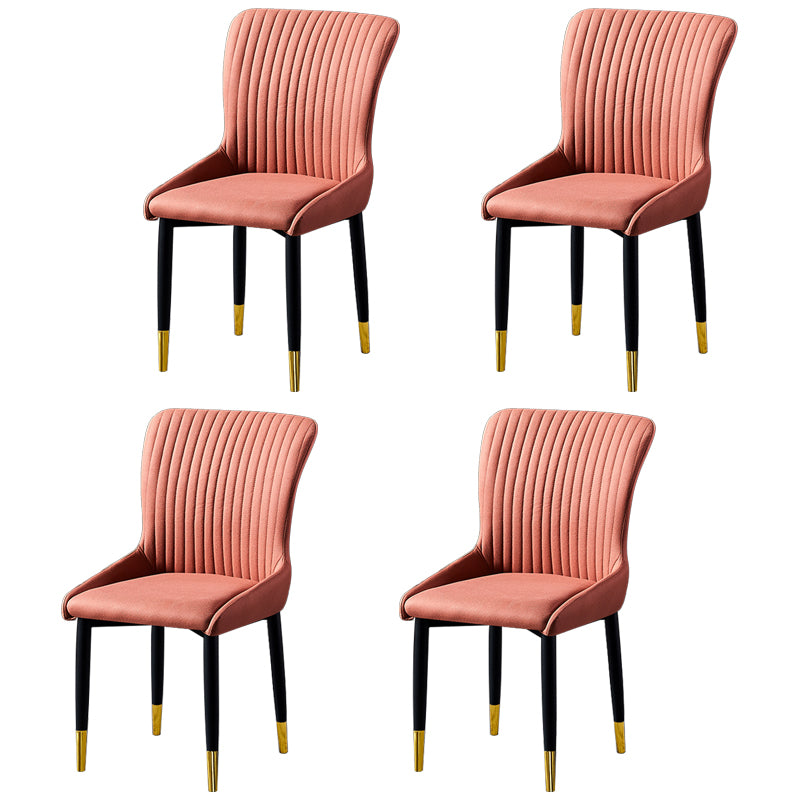 Sillas de comedor de tela de lino de estilo escandinavo, sillas sin brazos con respaldo sólido para el hogar