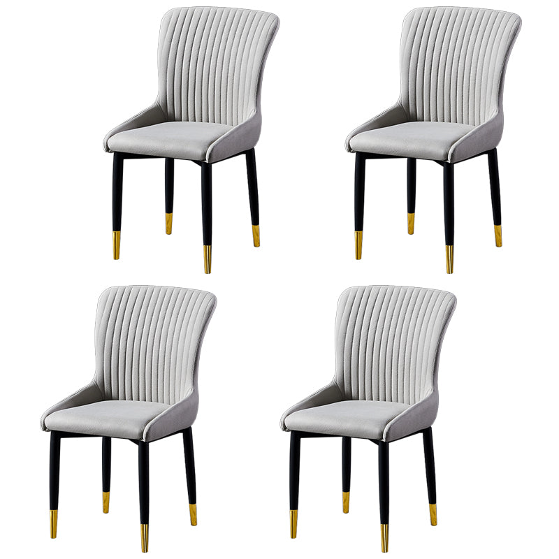 Sillas de comedor de tela de lino de estilo escandinavo, sillas sin brazos con respaldo sólido para el hogar