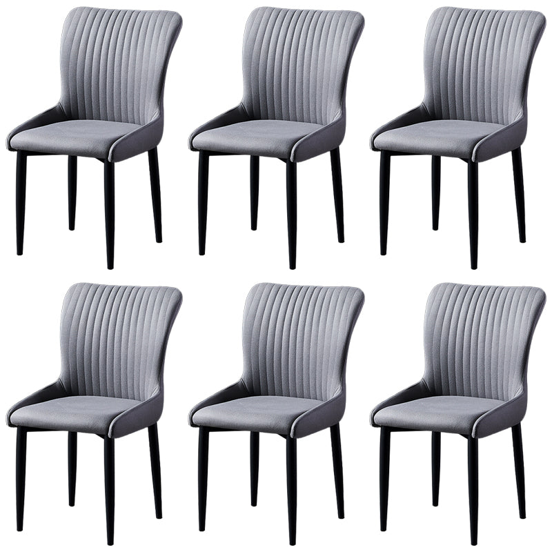 Sillas de comedor de tela de lino de estilo escandinavo, sillas sin brazos con respaldo sólido para el hogar