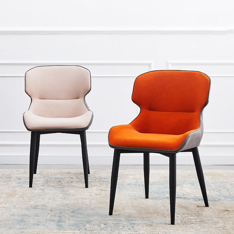 Sillas tapizadas de cuero de estilo nórdico, sillones Wingback Parsons