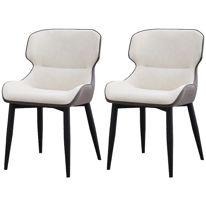Sillas tapizadas de cuero de estilo nórdico, sillones Wingback Parsons