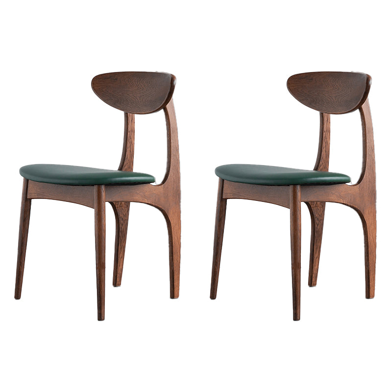Silla lateral de comedor de madera de estilo escandinavo, sillas laterales de comedor con respaldo abierto para uso doméstico