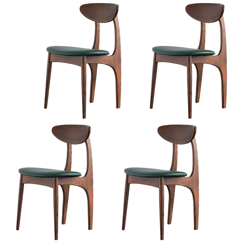 Silla lateral de comedor de madera de estilo escandinavo, sillas laterales de comedor con respaldo abierto para uso doméstico