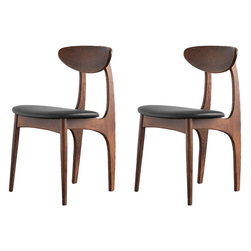 Silla lateral de comedor de madera de estilo escandinavo, sillas laterales de comedor con respaldo abierto para uso doméstico