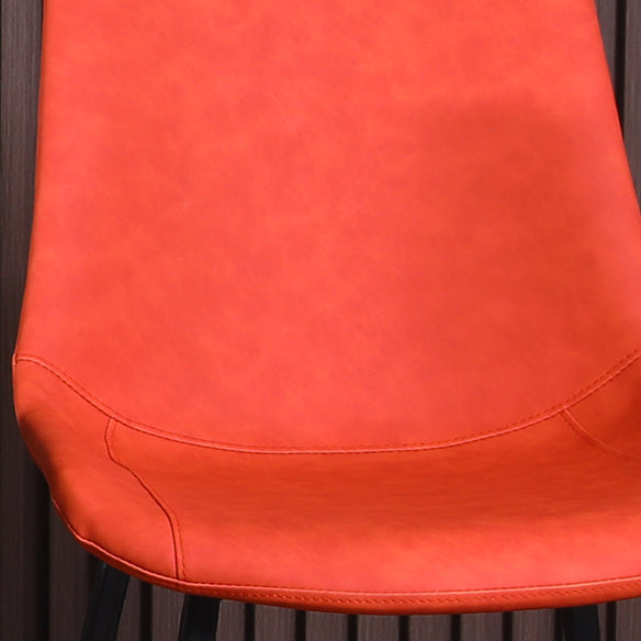 Silla de comedor de cuero de estilo escandinavo, respaldo sólido, silla de comedor de un solo brazo para el hogar