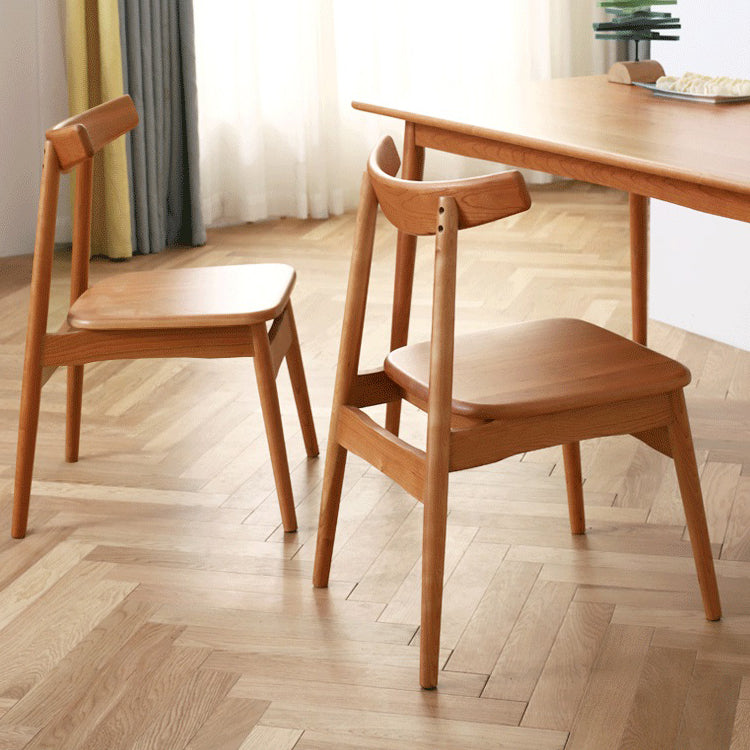 Eigentijdse stijl eetkamerstoelen stoere stoelen zonder eetgelegenheid met houten benen