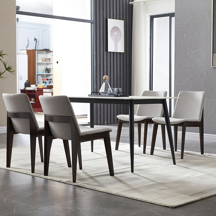 Chaises de salle à manger en bois de style contemporain, chaises latérales sans bras pour cuisine