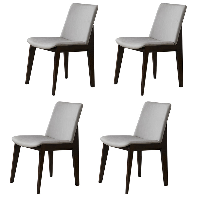 Chaises de salle à manger en bois de style contemporain, chaises latérales sans bras pour cuisine