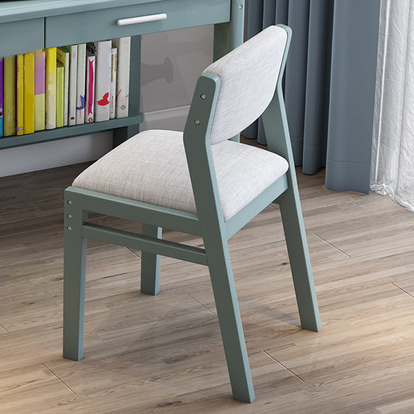 Modern Wooden Dining Chair Open Back Single Dining Side Armless Chair for Kitchen