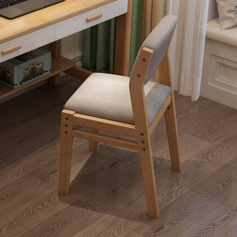 Modern Wooden Dining Chair Open Back Single Dining Side Armless Chair for Kitchen