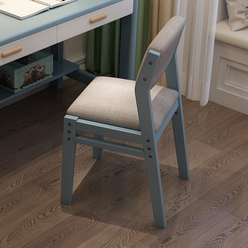 Modern Wooden Dining Chair Open Back Single Dining Side Armless Chair for Kitchen