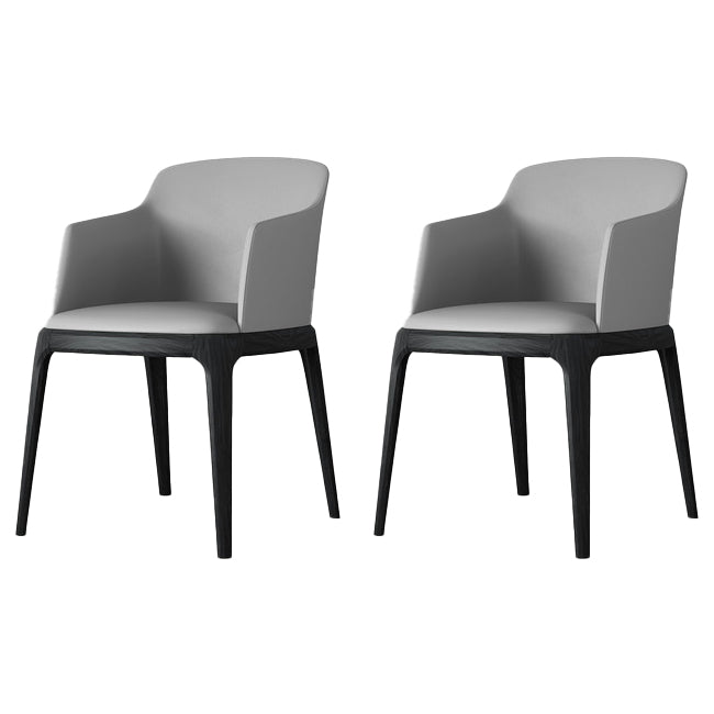 Contemporary Style Wooden Dining Chairs Dining Arm Side Chairs for Kitchen (Set of 2)