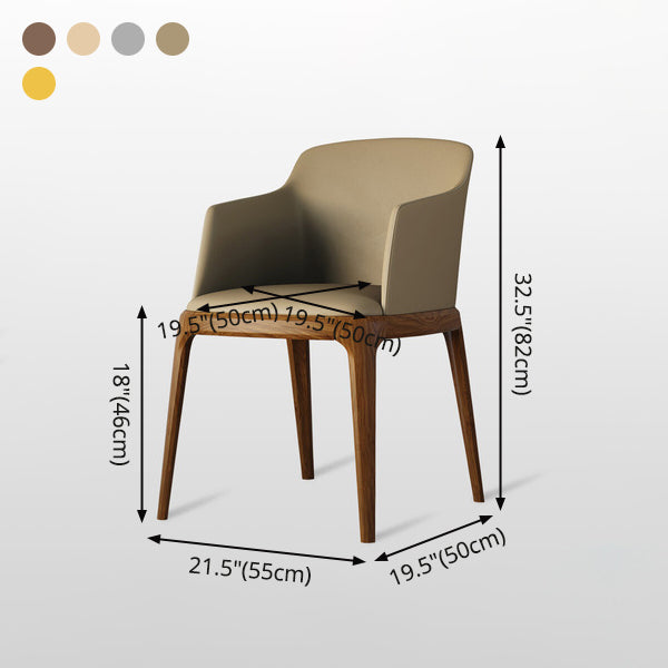 Contemporary Style Wooden Dining Chairs Dining Arm Side Chairs for Kitchen (Set of 2)
