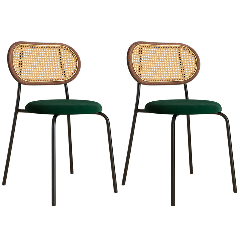 Ensemble de chaises de style contemporain en métal, chaises de salle à manger de cuisine à dossier ouvert
