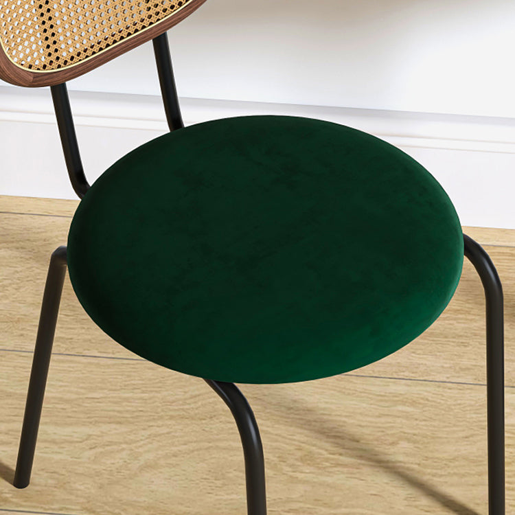 Ensemble de chaises de style contemporain en métal, chaises de salle à manger de cuisine à dossier ouvert