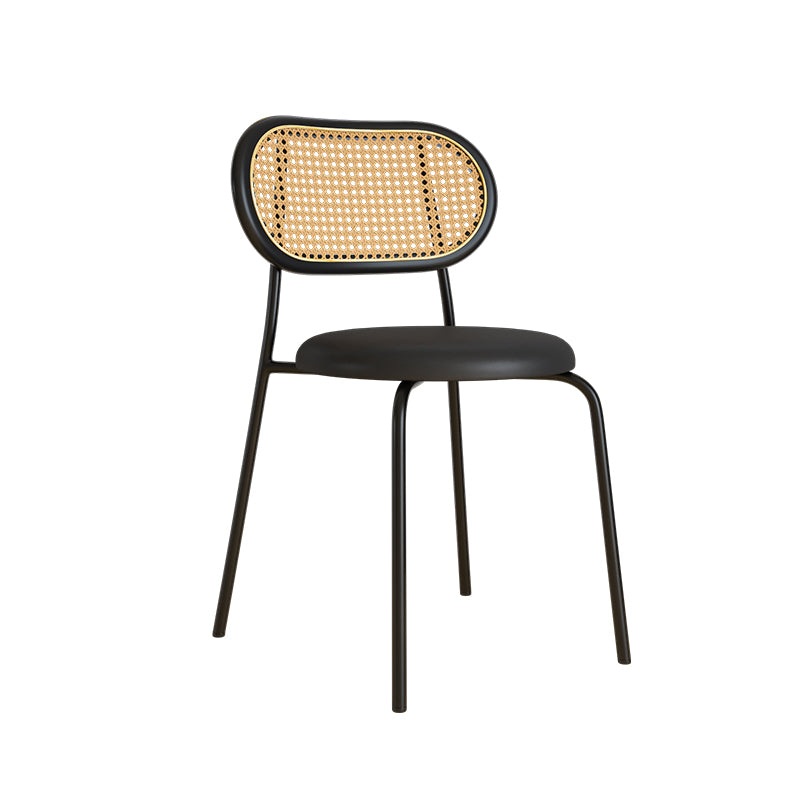 Ensemble de chaises de style contemporain en métal, chaises de salle à manger de cuisine à dossier ouvert