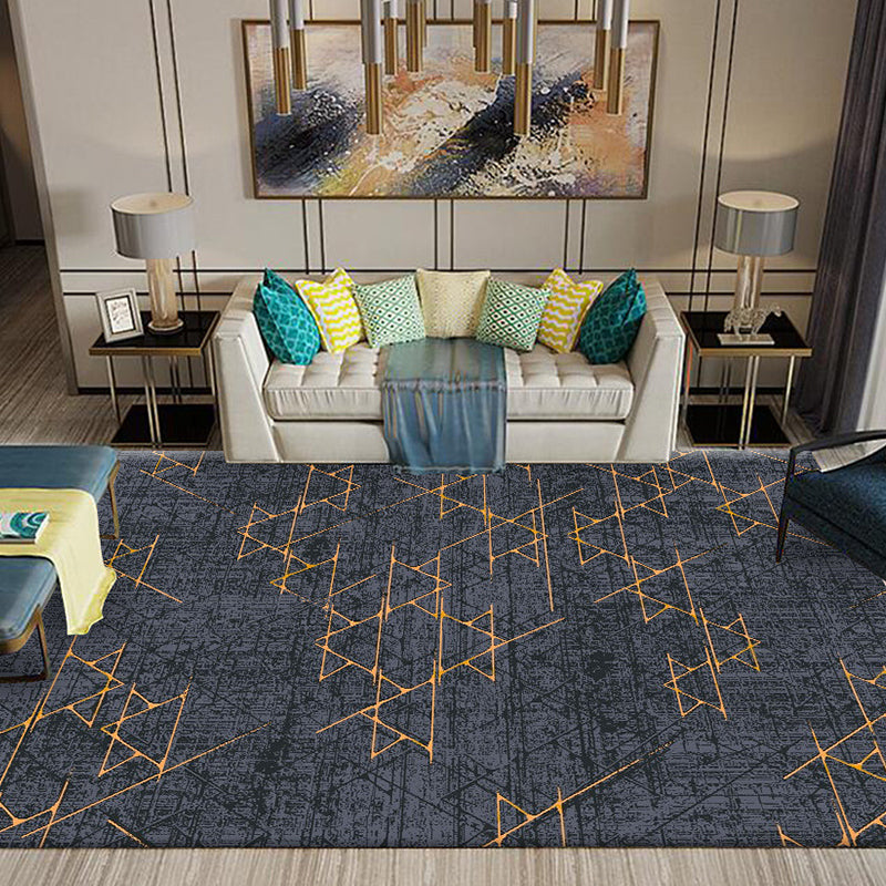 Lichtgele modern tapijten Polyester grafisch gebied Tapijt niet-slip achterste tapijt voor woonkamer