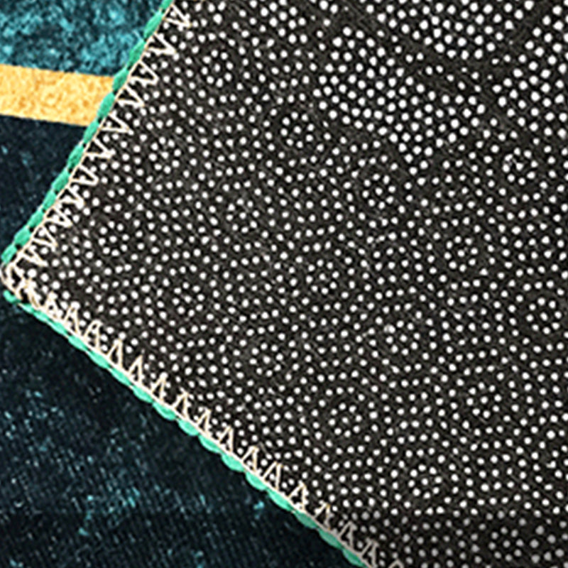 Groen modern tapijt vaste kleur polyester gebied tapijt niet-slip achterste tapijt voor woningdecoratie