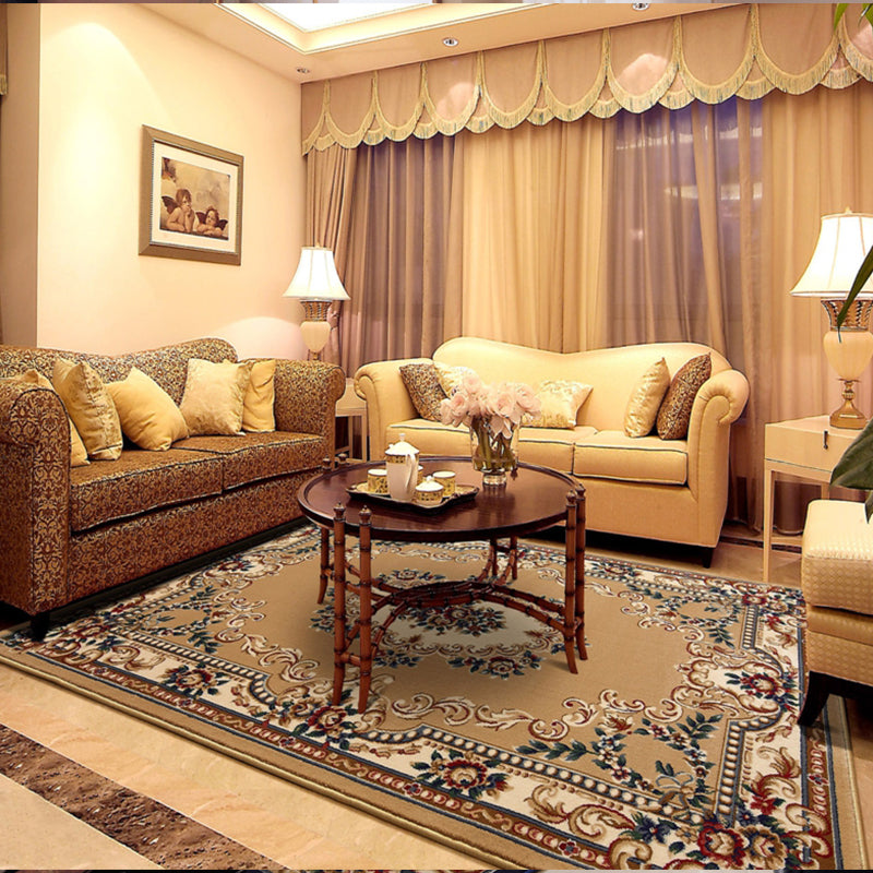 Vintage bloem bedrukt tapijten Polyester Area Tapijt niet-slip achterste binnen tapijt voor volwassenen slaapkamer