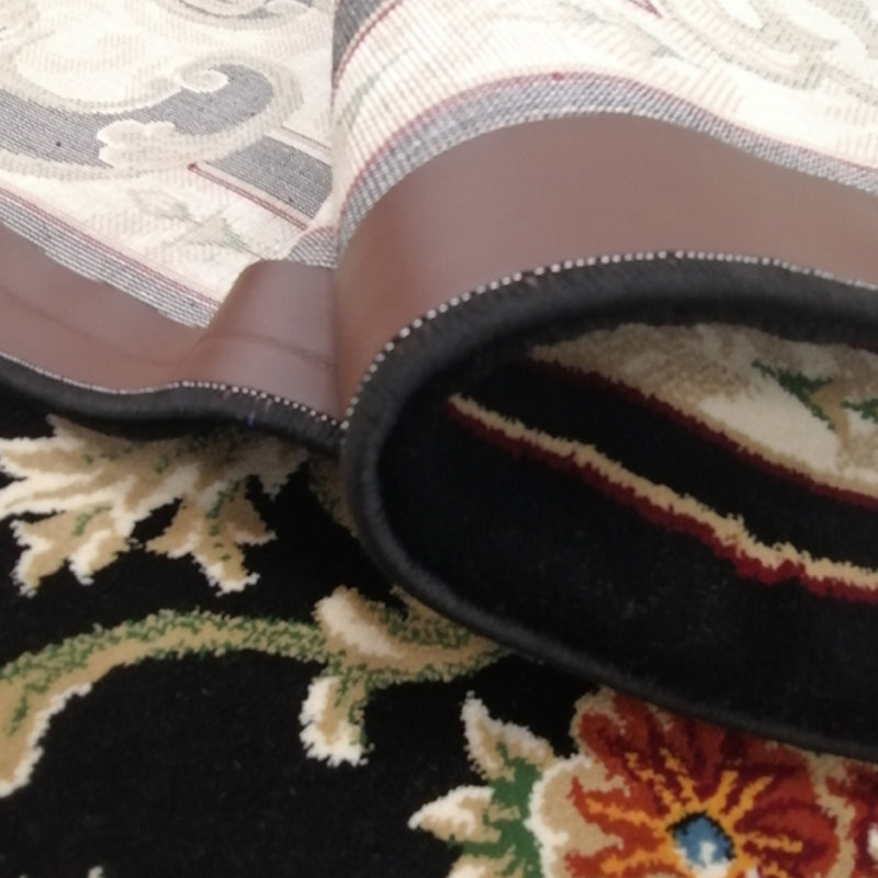 Alfombra de alfombra de alfombra estampada de flores victoriana alfombra antideslizante alfombra de interior para sala de estar para sala de estar