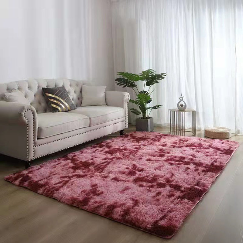 Modern Solid Shag Carpet Polyester Indoor Rug Non-Slip Backing Area Carpet for Living Room