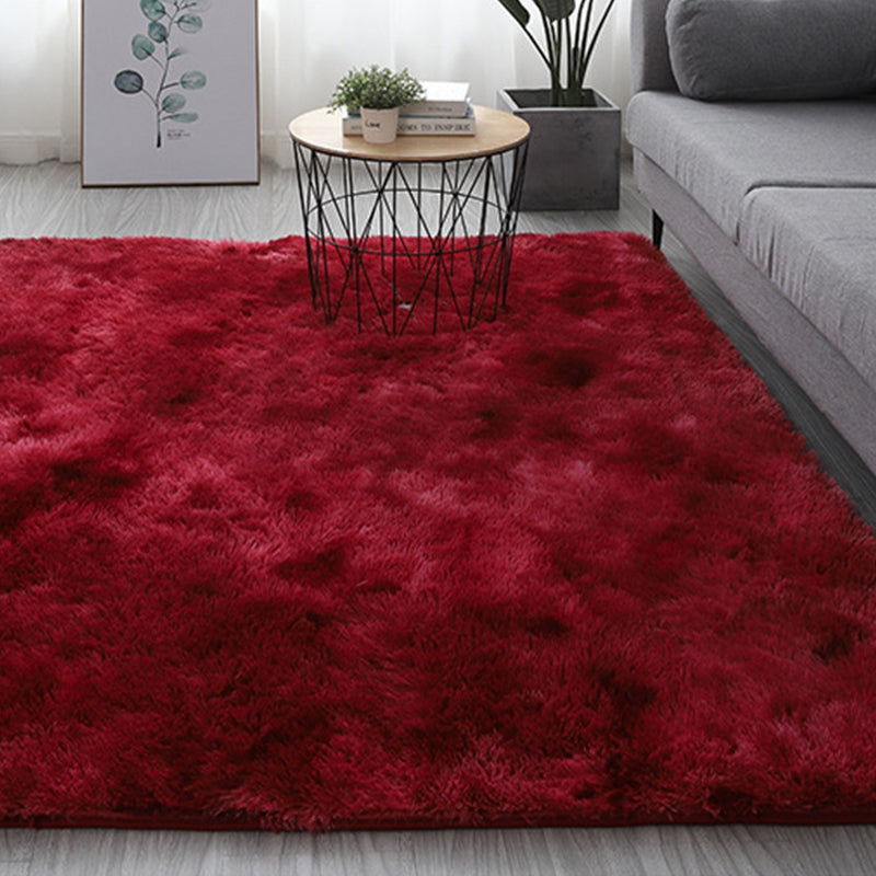 Modern Solid Shag Carpet Polyester Indoor Rug Non-Slip Backing Area Carpet for Living Room