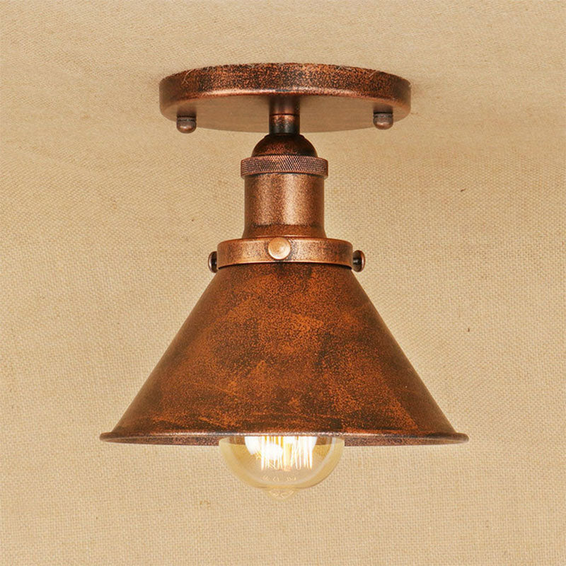 Metaal uitlopende vorm, inbouwarmatuur, industriële stijl, 1 licht, inbouwlamp