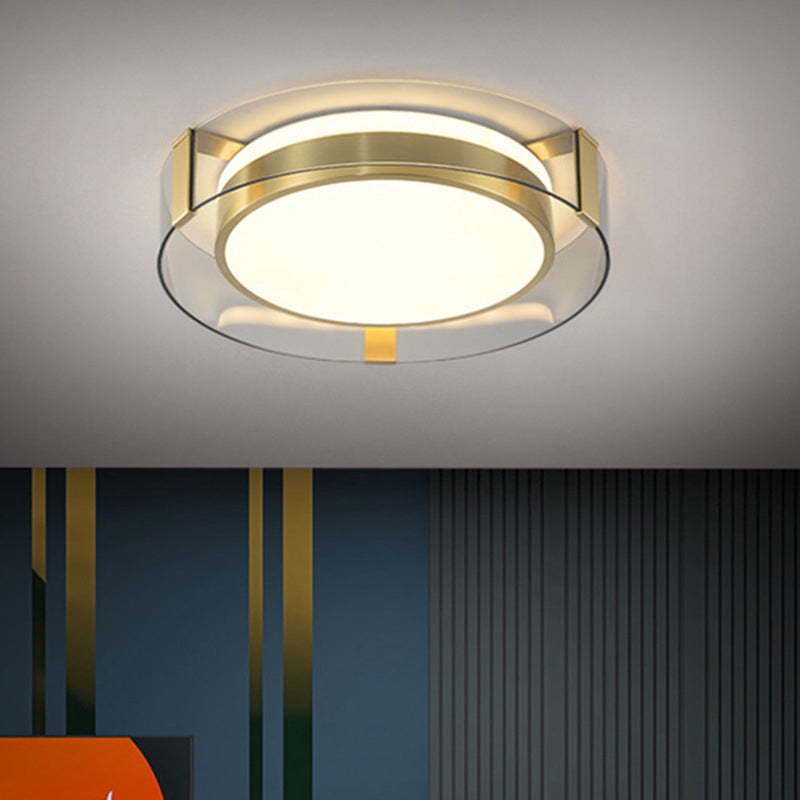 Lampada da soffitto a incasso rotonda in metallo stile moderno a 1 luce