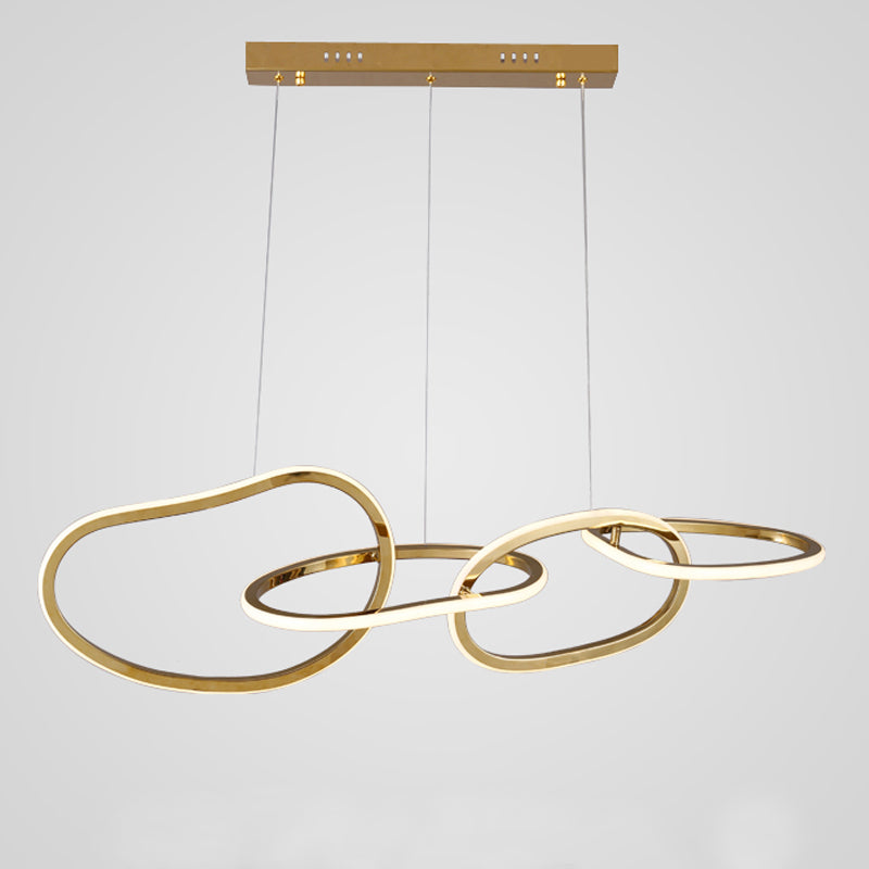 Nordic Light Luxury Simple Modern Style LED Island Chandelier Light for Dining Room