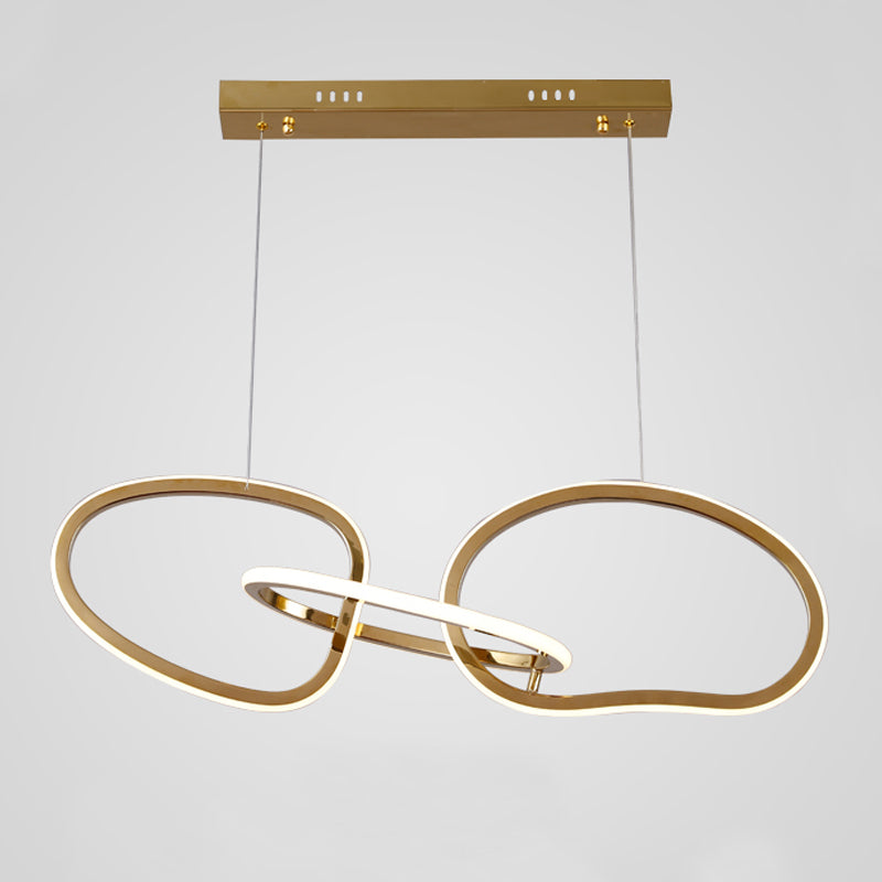 Nordic Light Luxury Simple Modern Style LED Island Chandelier Light for Dining Room