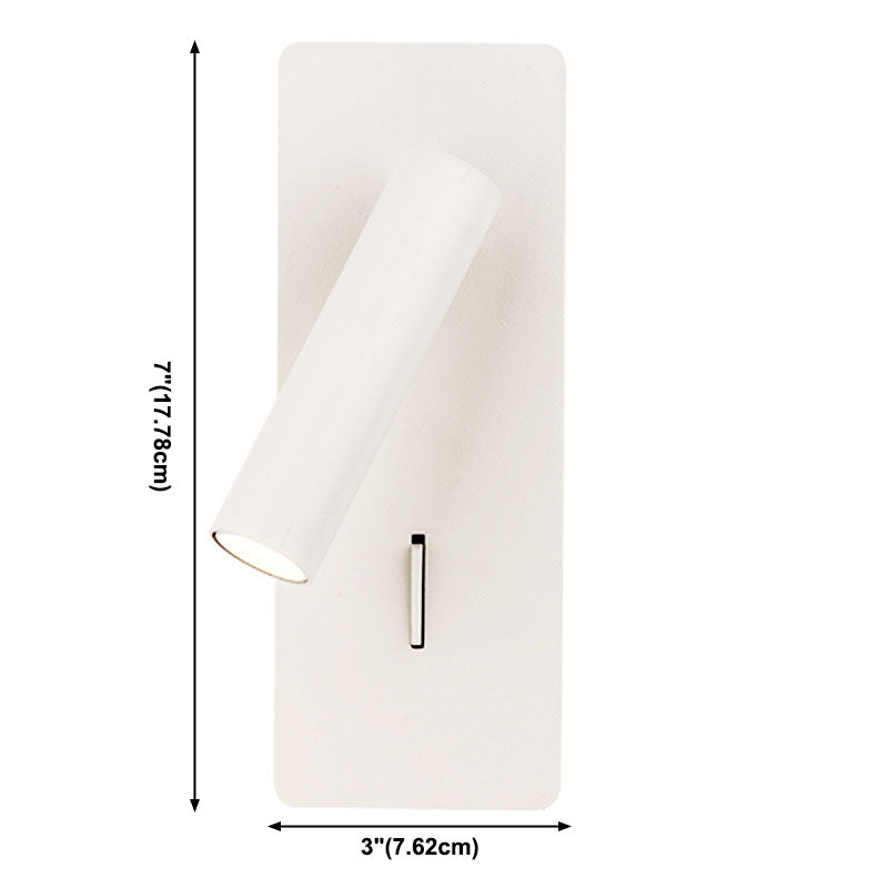 Moderne kreative LED -Wandleuchten Eisen rechteckige Lesewandlampe mit Aluminiumschatten